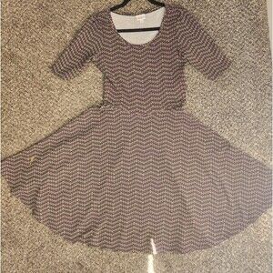 Patterned Stretch Casual Wear Dress (Flaw)